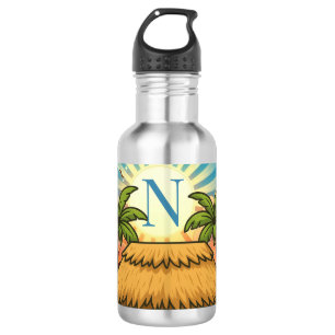 Tiki Hut Sunrise Personalised Monogram  532 Ml Water Bottle