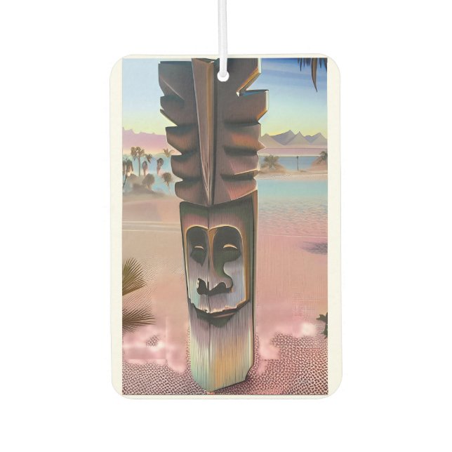 Tiki Illusions Car Air Freshener (Front)