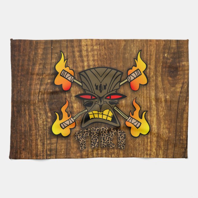 Tiki Kustom Tea Towel (Horizontal)