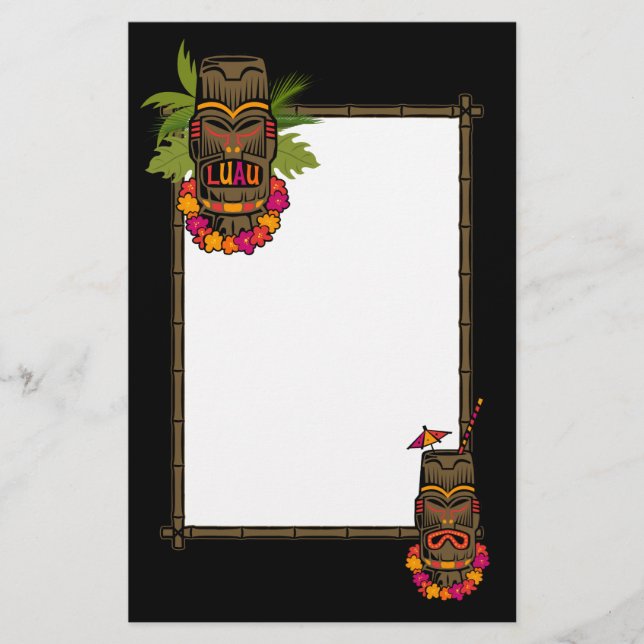 Tiki Luau Stationery (Front)