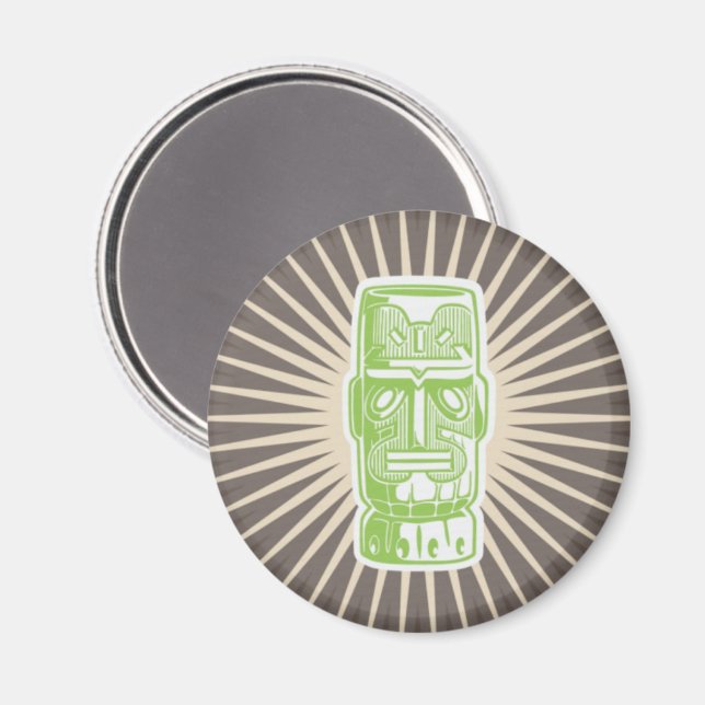 Tiki Man Green Magnet (Front/Back)