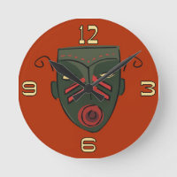 Tiki Mask Clock