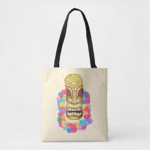  Tiki Mask Hawaiian Lei Tote Bag