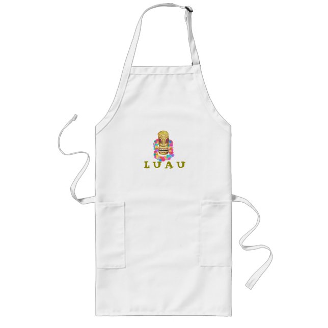 Tiki Mask Hawaiian Luau Apron (Front)