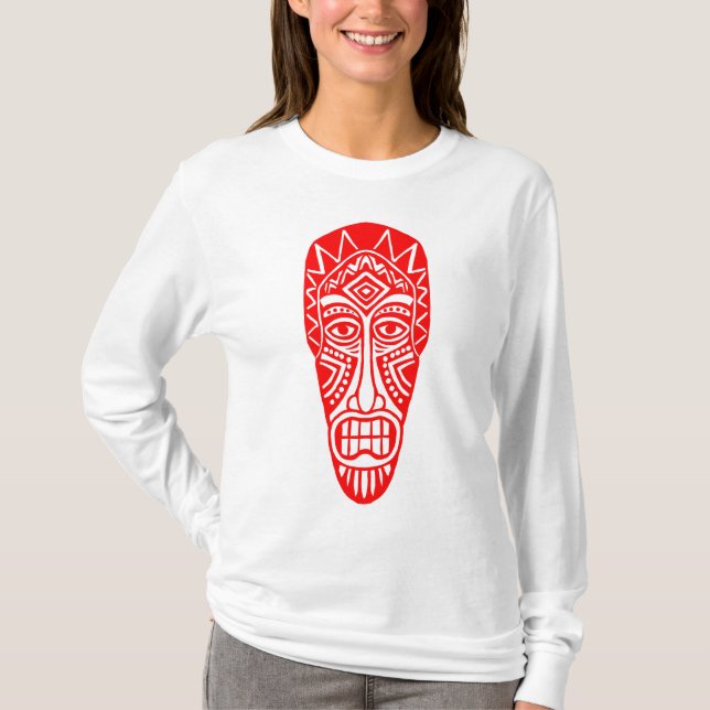 Tiki Mask II - Red T-Shirt (Front)