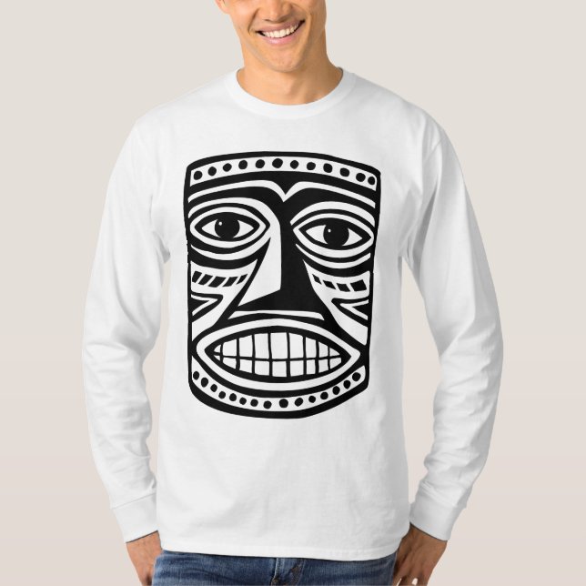 Tiki Mask III - Black T-Shirt (Front)