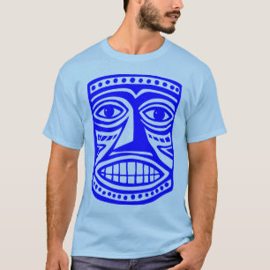 Tiki Mask III - Blue T-Shirt