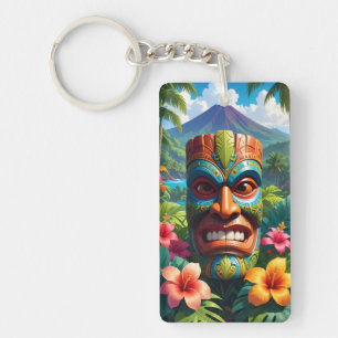 Tiki Mask Key Ring