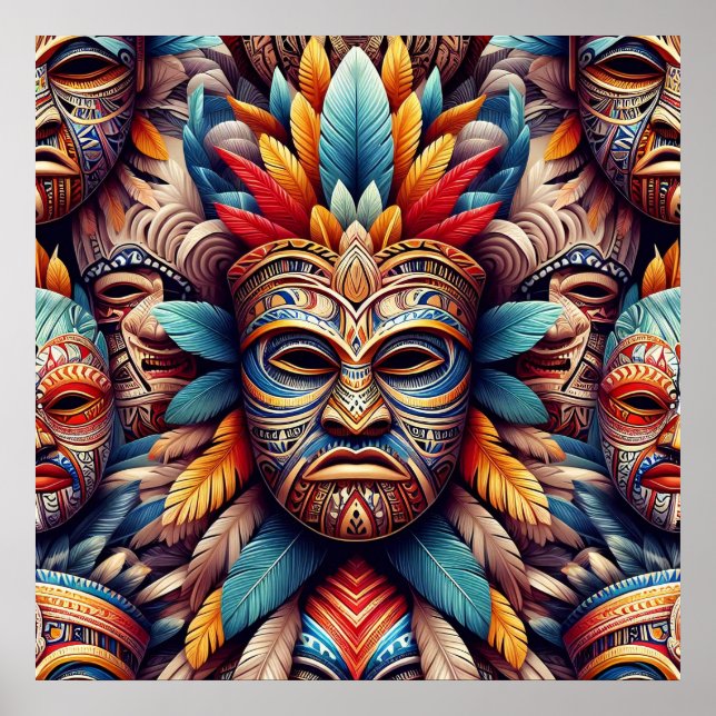 tiki mask poster (Front)