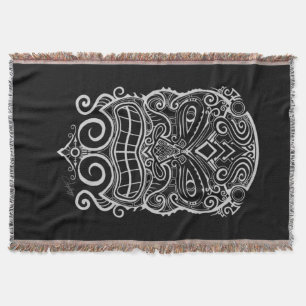 Tiki Mask Throw Blanket