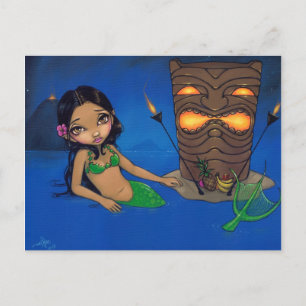 "Tiki Mermaid" Postcard