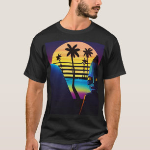 Tiki Night Synthwave Ken Gage A.I. Art T-Shirt