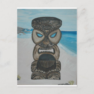 tiki on maui beach 004 - Copy Postcard