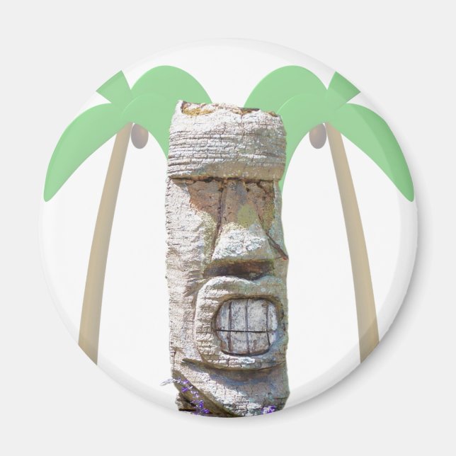 Tiki & Palm Trees Magnet (Front)