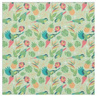 Tiki Parrot Fabric