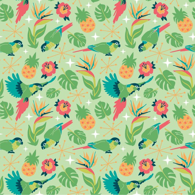 Tiki Parrot Wrapping Paper (Creator Uploaded)