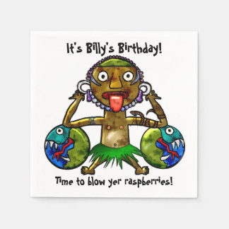 Tiki Party Funny Design (Personalised) Napkin
