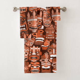 TIKI Pattern 2 Bath Towel Set