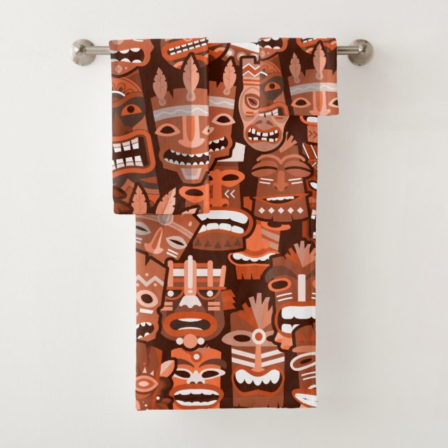 TIKI Pattern 2 Bath Towel Set (Insitu)