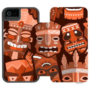 TIKI Pattern 2 Incipio Watson™ iPhone 5 Wallet Case
