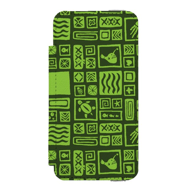 Tiki Pattern Incipio iPhone Wallet Case (Folio Front)