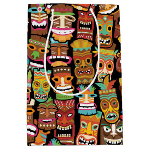Tiki Pattern Medium Gift Bag