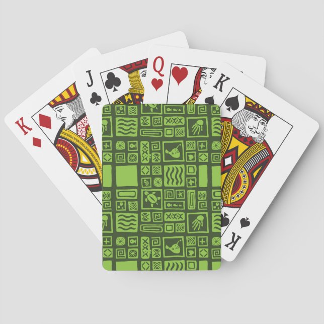 Tiki Pattern Playing Cards (Back)