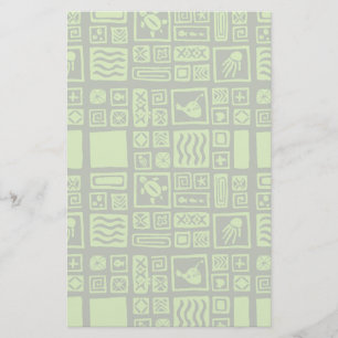 Tiki Pattern Stationery