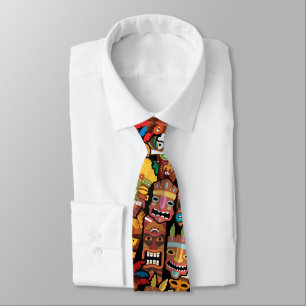 Tiki Pattern Tie