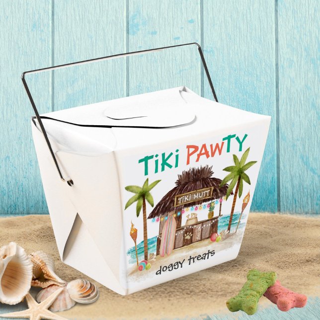 Tiki Pawty Tropical Dog Party Doggy Treats Favour Box (Creator Uploaded)