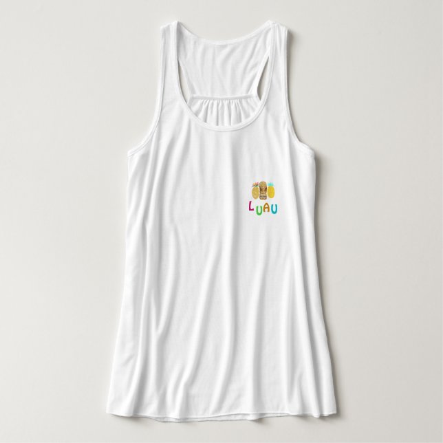  Tiki Pineapple Luau T-Shirt Singlet (Design Front)