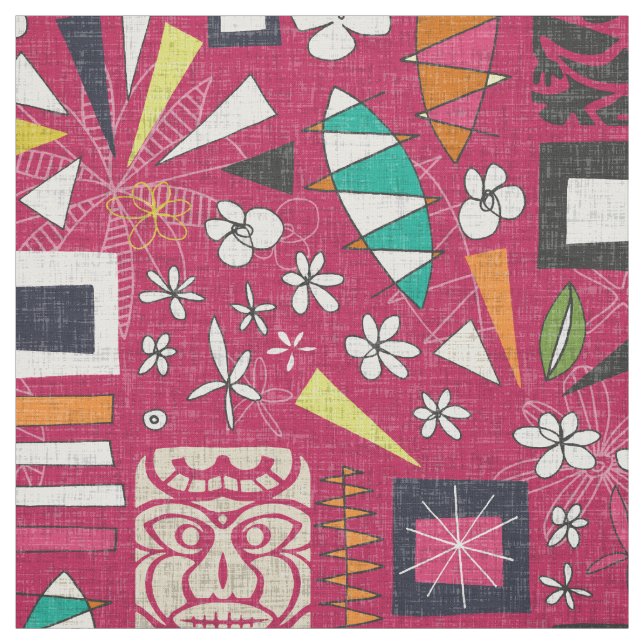 tiki pink fabric (Swatch)