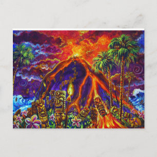 Tiki Sacrifice Post Card