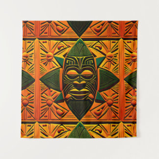 Tiki Shield Tapestry