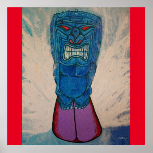 Tiki Surf King Ken Gage Poster