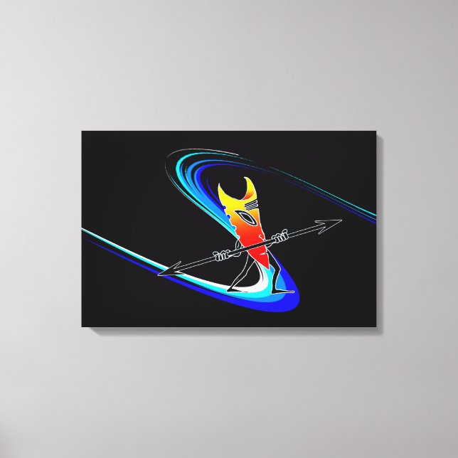 Tiki Surfer Canvas Print (Front)