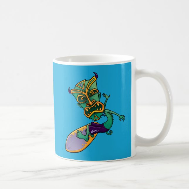 Tiki Surfer Coffee Mug (Right)