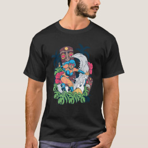 Tiki Surfer Girl Polynesian Hawaiian Beach Women's T-Shirt