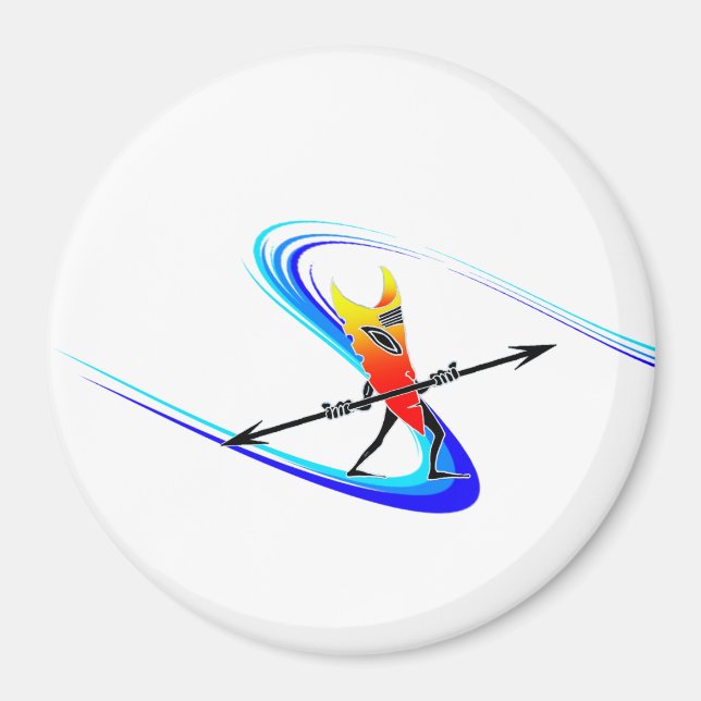 Tiki Surfer Magnet (Front)