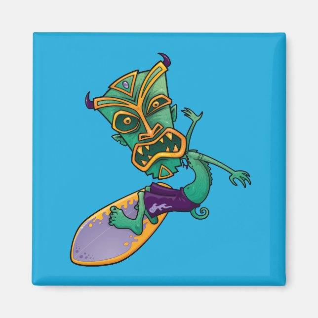 Tiki Surfer Magnet (Front)
