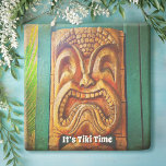 Tiki Time Fierce Vintage Hawaii Wood Carving Face Stone Coaster<br><div class="desc">“It’s tiki time.” And who can resist a face like this? Surround yourself with good vibes while you relax with your favorite beverage whenever you use this cute, fun, fierce, retro Hawaiian wooden tiki face photography stone coaster. Guaranteed to add fun to anyone’s party! You can easily personalize this stone...</div>