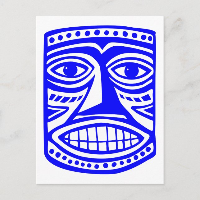 Tiki Toby - Blue Postcard (Front)