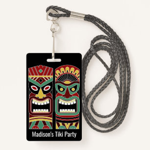 Tiki Totems custom text badges ID Badge