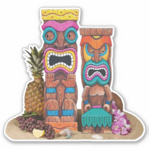 Tiki Totems Sticker