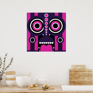 Tiki Tribal Mask Poster