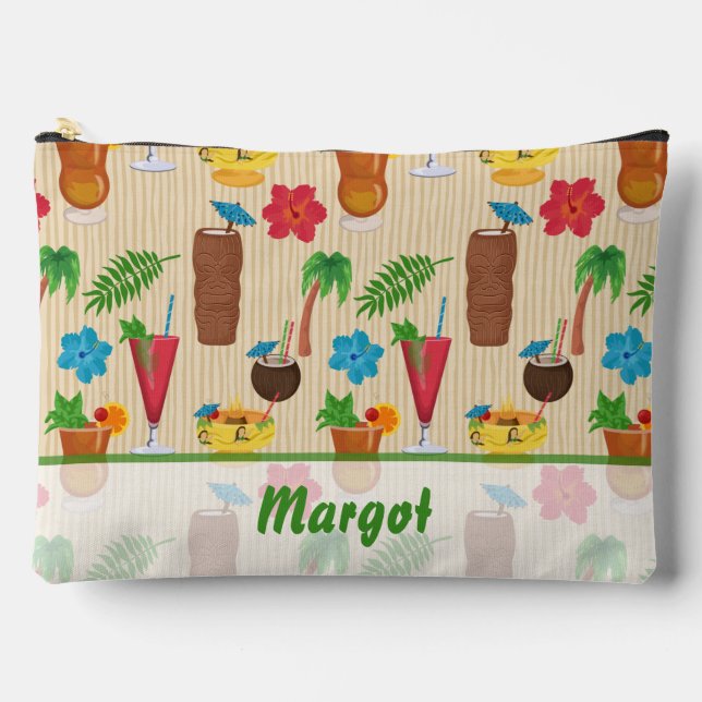 Tiki Tropical Cocktails Accessory Pouch (Front)