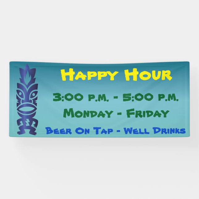 Tiki Tropical Hawaiian Theme Banner (Horizontal)
