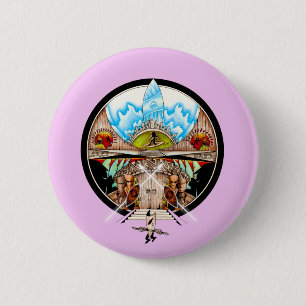 Tiki Village 6 Cm Round Badge