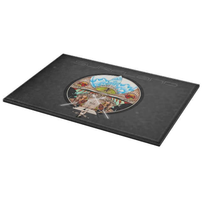 Tiki Village Cutting Board (Corner)
