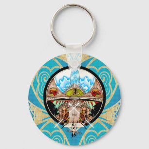 Tiki Village Key Ring